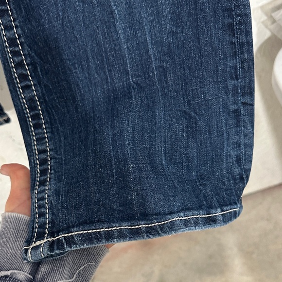 Miss Me Women's Dark Blue Boot Cut Jeans with Embellished Pockets - Picture 5 of 10